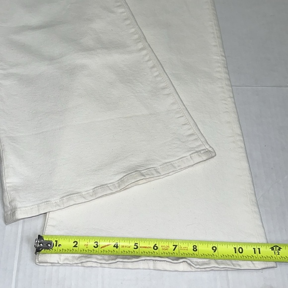 Madewell Flea Market Flare Jeans Size 33 High Rise Wide Leg Cream Festival Boho - Picture 14 of 16